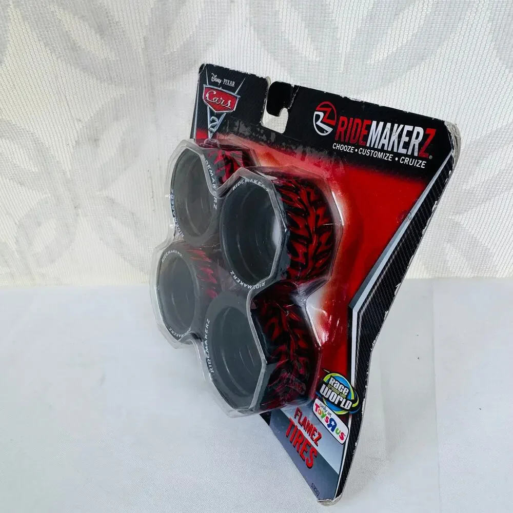 2011 Disney Pixar Cars 2 Ridemakerz RC‎ Lightning Flamez Car Tires - Set of 4